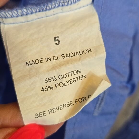 Chaps Boys Blue Point Collar Long Sleeve Dress Shirt Formal Wedding Fancy - Picture 8 of 9